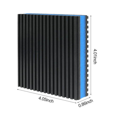 Heavy Duty Anti Vibration Pad Four By Four By Seven Eighth Inch Rubber EVA Sound Isolation Mat For Air Compressors Treadmills HVAC Units Conditioners Washers And Dryers Pack Of Four Oil And Weather Resistant With Up To 960 Lbs Per Pad