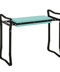 Thick Padded Garden Kneeler And Seat Bench For Easy Weeding Foldable Garden Stool That Supports Knees And Back Lightweight Green Pad Cushion Great For Planting And Maintenance front view