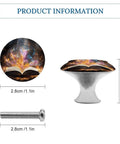 Open Book And Light Round Drawer Knobs Set Of 2 Pack Stainless Steel Cabinet Pulls with decorative open book design and screws