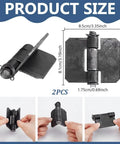 Heavy Duty Weldable Hinges Set 2 Pack Solid Iron Weld On Hinges In Black Three Point Two By Three Point Three Inch Each shown