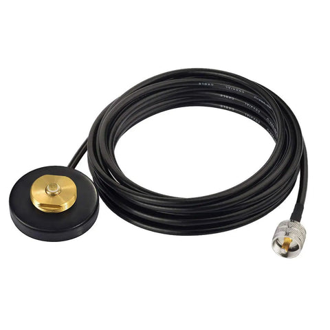 Dual Band Vehicle Ham Radio Antenna With NMO Mount Magnetic Base And Low Profile For Car Truck Or Boat 136 To 174MHz VHF And 400 To 470MHz UHF PL259 Connector Built For Amateur Rigs