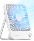 Rechargeable Desk Fan With 4500mAh Battery And 180 Degree Foldable Design Portable Personal Fan With Four Speeds For All Day
