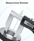 Long Jaw Digital Caliper 0-800mm/31.5 Inch measuring inner diameter of a circular object with LCD display.