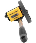Close-up of Measuring Wheel with Foldable Telescopic Handle, 0-9999.9m Range showing digital counter and sturdy wheel design.