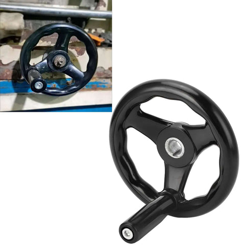 Beefy Heavy Duty Lathe Hand Wheel 160mm Diameter With 16mm Mounting Hole For Milling Lathe And Grinder Engineering Plastics