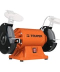 Badass Eight Inch Bench Grinder With Serious Three Quarter Horsepower Motor for metal sharpening and smoothing tasks