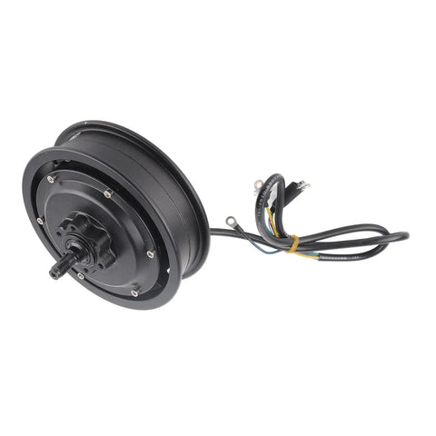 10 Inch Brushless Disc Brake Hub Motor 1200W 1250RPM IP54 Rated For Electric Scooters And Motorcycles, side view, wiring visible