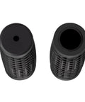 Two black bicycle grips for Seven Eighths Inch Bike Grip For Beach Cruisers And All Terrain Bikes Black 125mm Round Handlebar