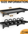 Heavy Duty Garage Wall Shelf Set 2 Pack 1x2 Foot Steel Shelving Racks Holds Up To 100 Lbs Each For Tools Toolbox And Gear Ideal For Workshop Garage And Home Office Organization wall shelf 12x24 in with 100 lb capacity