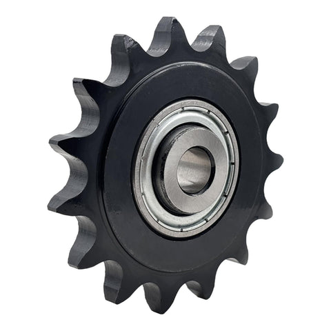Roller Chain Idler Sprocket Type C With Bearing One Half Inch Bore Fifteen Teeth ANSI 50 Chain Drive Sprocket