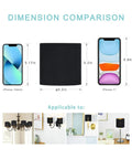 Dimension comparison for Six Pack Clip On Chandelier Lamp Shades Small Drum 5.2 Inch Off White Fabric With Silver Plastic Lining