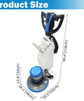 Pro Grade Heavy Duty 17 Inch Floor Polisher And Buffer Machine With 3 Gallon Tank 3 Brush Heads 175 RPM in front view