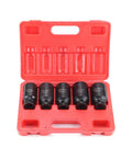 12 Point 1/2 Inch Drive Axle Hub Nut Socket Set Metric Impact Wrench Kit Garage Tools For Tough Job With Universal Fits And Quick Turns, 30-36mm case