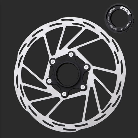 160mm Centerlock Disc Brake Rotor with Locking, 1.8mm Thickness, 2 Pack for Bikes, shown with lockring