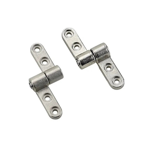 360-degree flip-stop torque shaft hinges, 2 pcs, chrome-plated with dampers