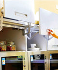 Smooth Vertical Lift Cabinet Door Hinge For 6-8Kg Doors No-Fuss Pneumatic Flap Up Support in kitchen over microwaves