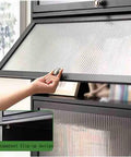 Sturdy Bamboo Desk Shelf Organizer With Hovering Plastic Door Display for Home Office, showing flip-up door detail.