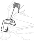 Diagram of Heavy Duty Anchor Lift System For Boats That Drops Lifts And Stores Your Anchor Easily Built From Heavy Gauge Steel With Self Lubricating Nylon Wheels Mounts On Bow Or Stern And Handles One Hundred Feet Of Three Sixteenth Inch Line Attwood