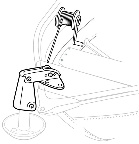 Diagram of Heavy Duty Anchor Lift System For Boats That Drops Lifts And Stores Your Anchor Easily Built From Heavy Gauge Steel With Self Lubricating Nylon Wheels Mounts On Bow Or Stern And Handles One Hundred Feet Of Three Sixteenth Inch Line Attwood