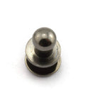 Flat Out Classic Black Solid Brass Sam Browne Buttons Screw Studs And Nail Rivets For Diy Leather Craft Belt Wallet Handbag Builds 5 To 7 Millimeter Straight Up Heavy Duty Craft Hardware close-up of solid brass stud.