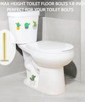 Ceramic Toilet Bolt Covers Decorative Bathroom Hardware Hand Painted Cactus Caps with toilet and floor bolts, garden theme.