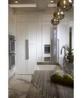 Dope Antique Bronze Champagne Glass Pendant Light With Vintage Woven Cloth Cord, kitchen interior view with pendant fixtures
