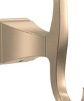 Side view of Dryden Wall Mounted Towel Hook In Champagne Bronze For Space Saving Bathroom Setup Durable Finish Resists Corrosion