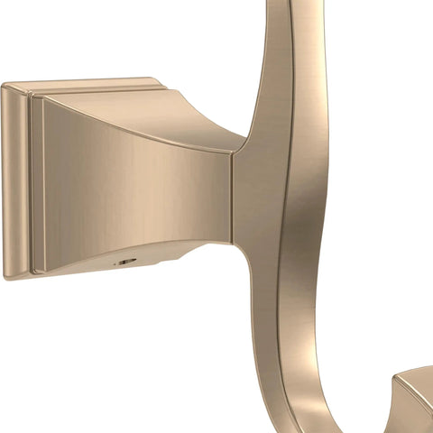 Side view of Dryden Wall Mounted Towel Hook In Champagne Bronze For Space Saving Bathroom Setup Durable Finish Resists Corrosion