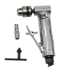 Heavy Duty Pneumatic Right Angle Die Grinder 15000 RPM air powered tool with drill chuck and accessories.