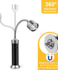 Barbecue Grill Light With Magnetic Base Ultra Bright 9 LED Gooseneck 360 Degree Flex Batteries Included Pack Of 2 Essential