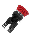 Solid As A Rock 22Mm Red Mushroom Emergency Stop Button Push Pull Switch Ul Certified for heavy duty use with black base and connectors.