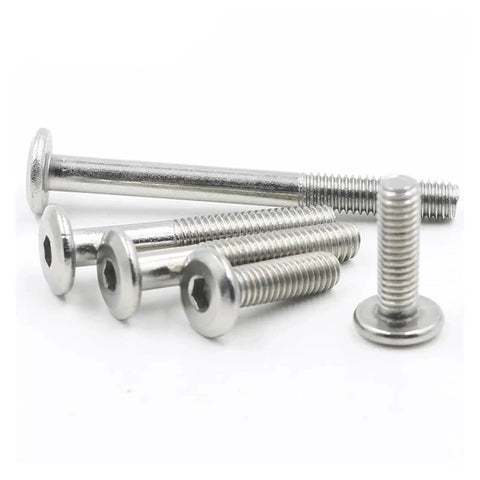 Top Tier 304 Stainless Steel Flat Head Hex Socket Cap Screws M2 M3 M4 M5 35 Mm Allen Bolts For Furniture And DIY Woodworking Projects 100 Piece Kit arranged on white background.
