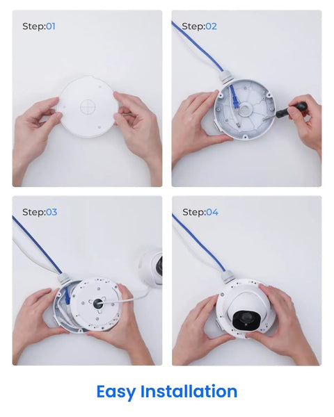 Step by step installation of D20 Junction Box For Dome Cameras Waterproof Weatherproof Aluminum Outdoor Mounting Housing