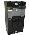 LAL36400 Heavy Duty Molded Case Circuit Breaker with handle, front view, rugged design for industrial panels.