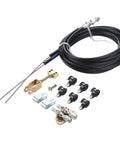 Universal Parking Brake Cable Complete Kit For Lokar Floor Mount includes 96 inch cable and hardware for easy installation.