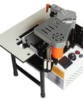 Benchtop Edge Bander Portable Woodworking Banding Machine with Double Sided Gluing Works on Straight and Arc Edges 1200W desktop view