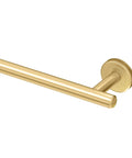 Latitude II 24 Inch Wall Mounted Towel Bar In Brushed Brass Built To Last Durable Metal Construction With Sleek Architectural Lines