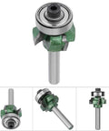 Premium 4 Teeth Tungsten Steel Router Trimmer Bit For Smooth Woodworking, showcasing a shiny steel shaft and sharpened edges.
