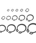 210 Piece External Retaining Ring Set In 14 Sizes For Valves And Electrical Appliances, 65Mn Carbon Steel Circlip Snap Rings