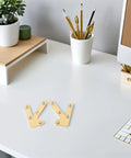 Brass Invisible Door Hinges Set Down Pivot Concealed Design Hidden Pivot Hinge on desk with golden finish