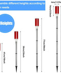 Solar Powered Driveway Markers Pack Of 10 Reflective Red Go To Lights in four adjustable heights for night visibility.