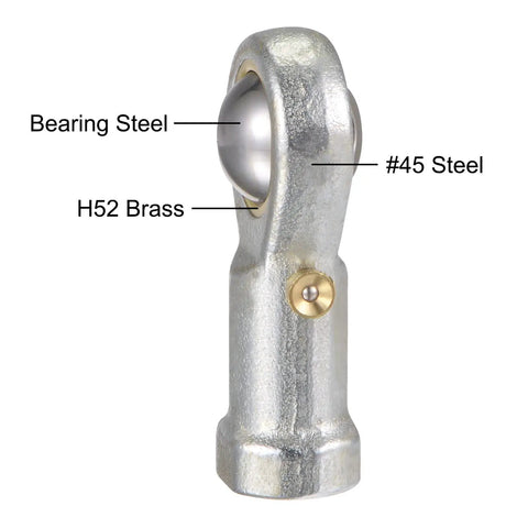 2 Pack Spherical Rod End Bearing 6mm Bore M6x1.0 Right Hand Female Thread Self Lubricated Joint For Hydraulic Cylinders And Machinery Pro Grade Built Tough Heavy Duty High Precision Pivot Point, #45 steel body with bearing steel ball