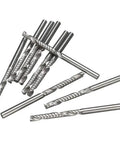 Ten Pack One Eighth Inch Shank End Mill One Flute Spiral Router Bits For CNC Milling And Engraving Cutting Edge Length Twenty Two Millimeters Overall Length Thirty Eight Point Five Millimeters High Wear Resistance And High Temperature Tough