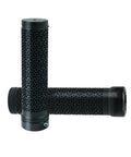 Ergonomic Bike Handlebar Grips With Lock On Aluminum Alloy Clamp, black anti-slip rubber texture, for comfort and vibration dampening.