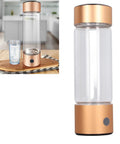 Portable Hydrogen Water Bottle With Nasal Inhalation Hose 410ml Delivers 1200 1400 PPB Hydrogen Rich Water In One Button