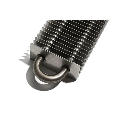 Close-up of 230V Square Finned Hot Air Heater With M16 Stainless Thread and 70x35mm design showing finned surface.
