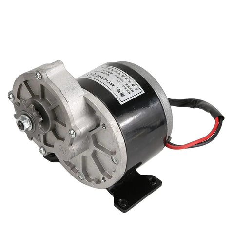 Gear Reduction Electric Motor For E Bikes And Scooters 12V 250W Brushed DC Motor With 8.9 To 1 Reduction, aluminum housing
