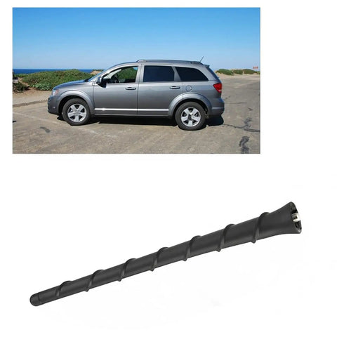 7 Inch Spiral Direct Replacement Antenna For 2011 To 2020 Jeep Grand Cherokee And Cherokee KL Dodge Durango Journey Dart Avenger Nitro Compass Pacifica And More Replaces 68297936AA 5091100AA And 5091100AB Easy Install Plug And Play shown next to compatible vehicle