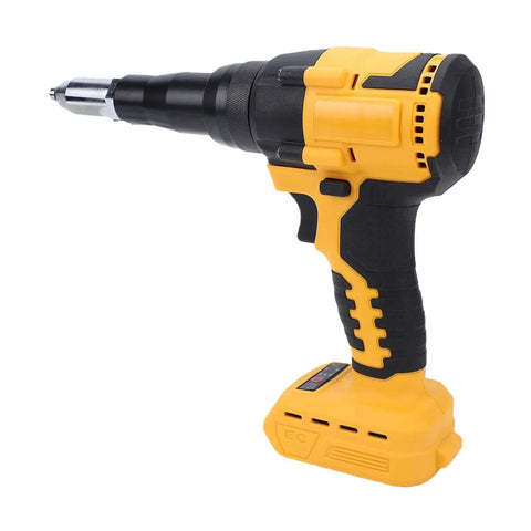 Heavy Duty Cordless Rivet Nailer With Brushless Motor And Auto Reverse Works Perfectly With Dewalt Dcb Batteries For Overhead Jobs Or Tight Spaces Includes Led Light Plus 18 Inch Rivet Cap Kit To Zip Up Metal Sheets Fast.