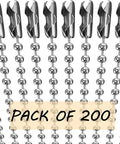 Stainless Steel Bead Chain Connectors And Clasps Pack 100 Pieces Of 4 Inch Ball Chain Links For Jewelry Making Antiqued Metal Finish Core Diameter One Tenth Inch DIY Friendly Pro Grade Easy To Use, pack of 200